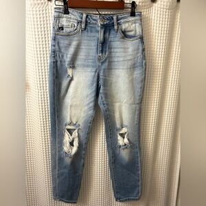 KanCan Light Blue Distressed Ankle Jeans